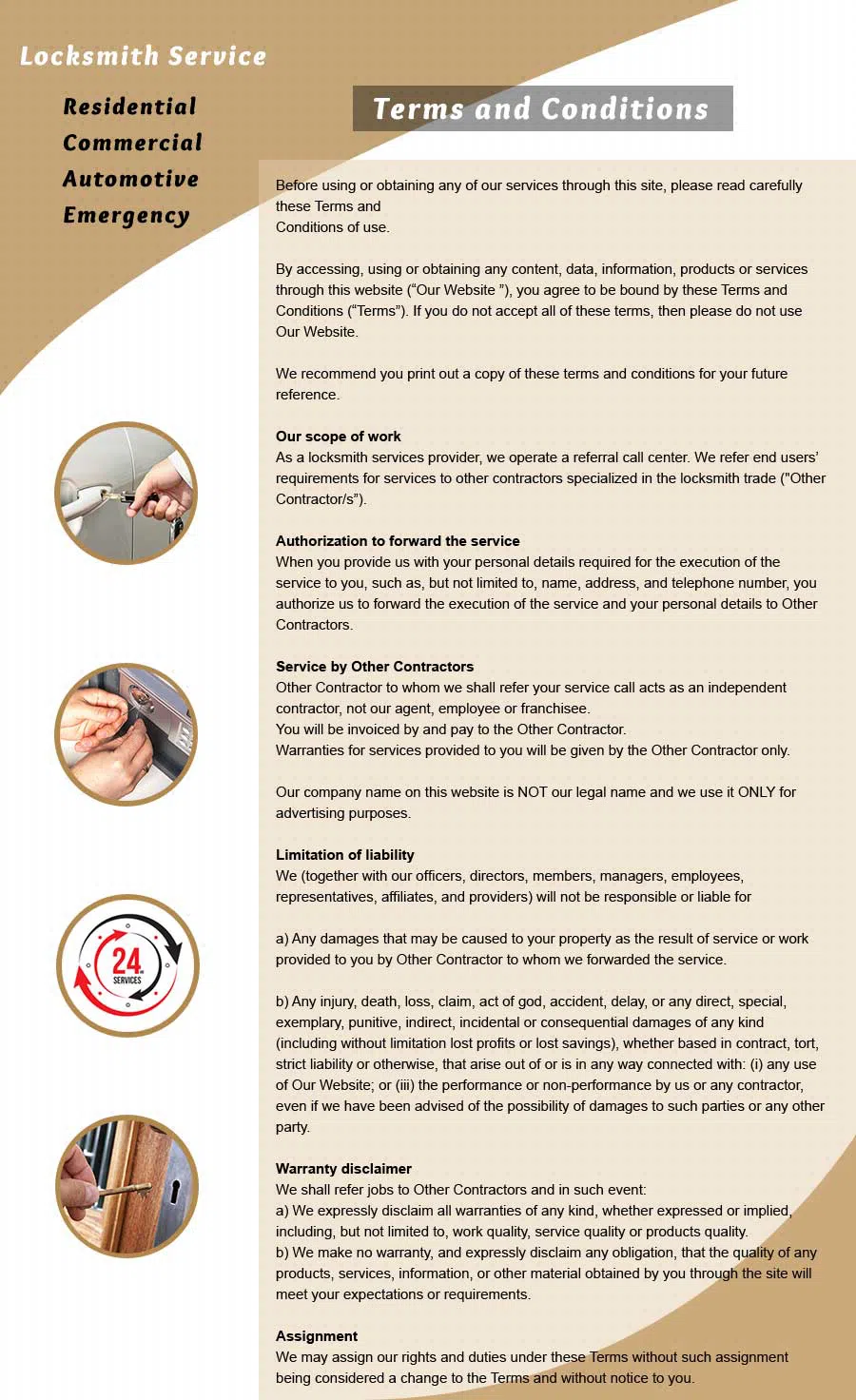 Meriden Lock And Key, Meriden, CT 203-212-5689 - Terms-and-Condition